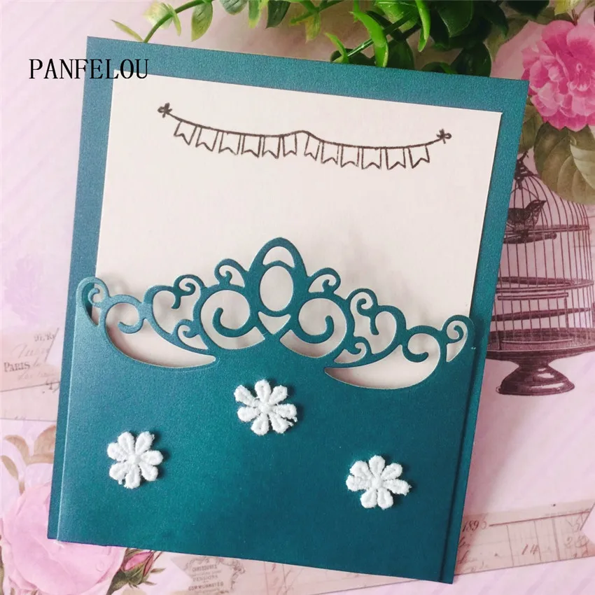 PANFELOU кружевные заметки для скрапбукинга DIY тиснение искусственная Бумага