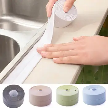 

New Bathroom Shower Sink Bath Sealing Strip Tape White CM Waterproof Adhesive PVC Self For Bathroom Kitchen Wall 320 Sticke G6S0