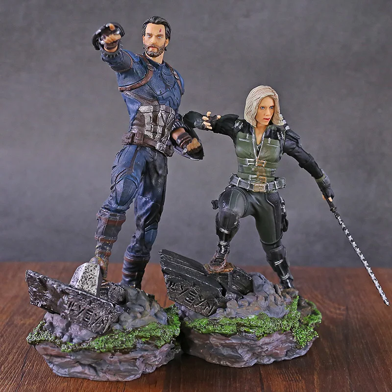 

Iron Studios Avengers Infinity War Captian America / Black Widow Sideshow 1:10 PVC Statue Figure Collectible Toy
