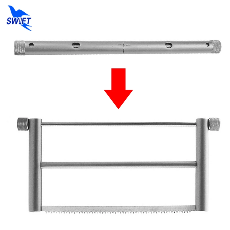 Outdoor Camping Hiking Survival Portable Saw Wood Cutting Folding Mini Steel with Aluminium Alloy Frame Garden Pruning | Спорт и