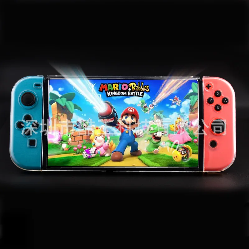 Защитный чехол для nintendo Switch из ТПУ с ручкой для хоста, прозрачный чехол с разъемным корпусом, NS аксессуары