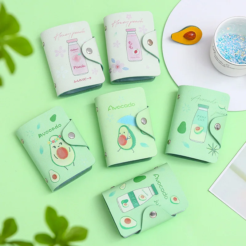 

Personality Trend Card Package Degaussing Card Sets Card Package Wallet One Lady Cartoon Large Capacity Card Package Avocado