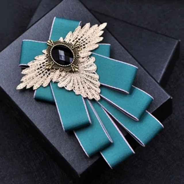 British New Fashion Men's Wedding Performance Groom Wedding-Party Flower Collar Bow Tie Pocket Towel Square Set Men Accessories Green