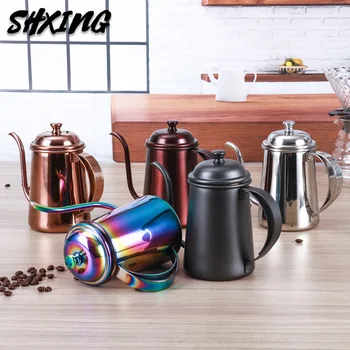 

Coffee Pot Tool Hand Punch Pot 650ml Thick 304 Stainless Steel Drip Coffee Pot Suitable for Use with V60 Coffee Set