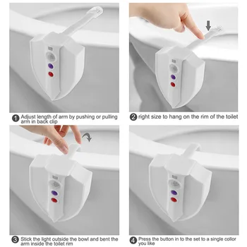 

8 Colors UV Modes LED body Motion Sensor Toilet Light