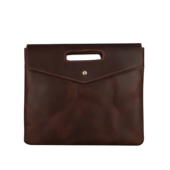 

Men's vintage handbag, Genuine leather envelope bag