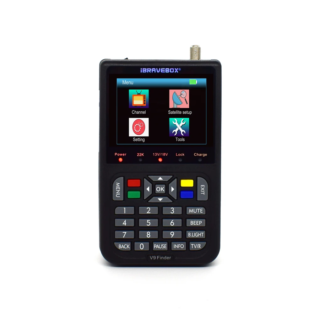 FTA спутниковый искатель V9 Finder DVB-S/S2 HD MPEG-4 высокой четкости с 3,5 дюймовым ЖК V8 Finder обновленный спутниковый сигнальный искатель - Цвет: Black