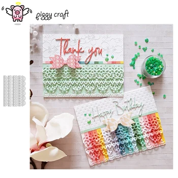 

Piggy Craft metal cutting dies cut die mold 5Pcs Lace flower edge Scrapbook paper craft knife mould blade punch stencils dies