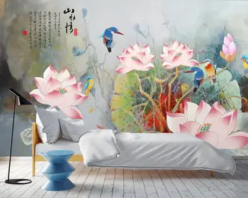 

[Self-Adhesive] 3D Chinese Flower And Bbird Painting WG928 Wall Paper mural Wall Print Decal Wall Murals Belly