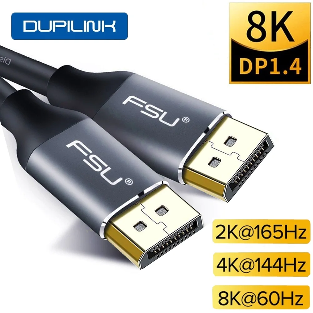 DP кабель порт дисплея 1 4 8K 4K 144 Гц 2K 165 адаптер портов порта для видео ПК ноутбука ТВ