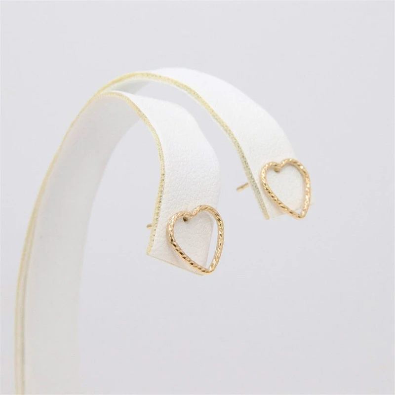 14K Gold gefüllt 10mm Herz Ohrringe Minimalismus Schmuck Gold gefüllt Ohrstecker Brincos Pendientes Ohrringe Boho Frauen Ohrring – Detail 17