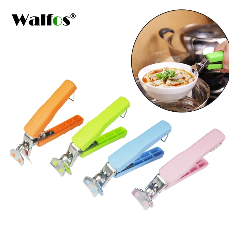 Walfos Kitchen Stainless Steel Bowl Pot Pan Gripper Clip Hot Dish Plate Bowl Clip Retriever Tongs