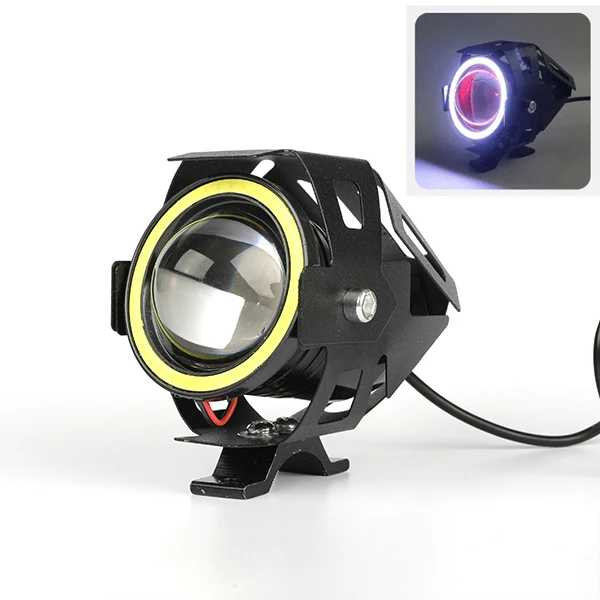 1pcs white Moto rcycle светодиодный головной светильник s вспомогательная лампа moto U7 светодиодный moto rbike вождения Точечный светильник 2 шт. 3000LM 12V 125W 6000k moto rcycle светодиодный светильник - Цвет: 1pcs white