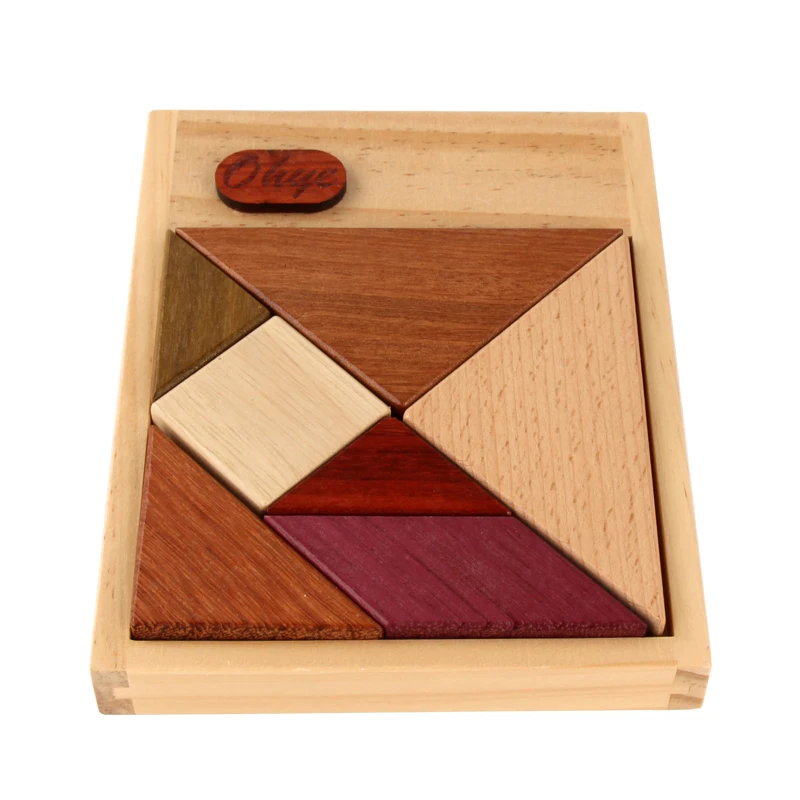 Креативные Игрушки Tangram log, деревянные головоломки, семь видов драгоценного бруса, детские развивающие игры, подарок