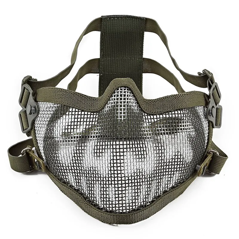 as picture Tactical Half Face Mask Breathable Folding Soft Mesh Mouth Protector Outdoor Sports Cycling Accessories KT01 - Цвет: as picture