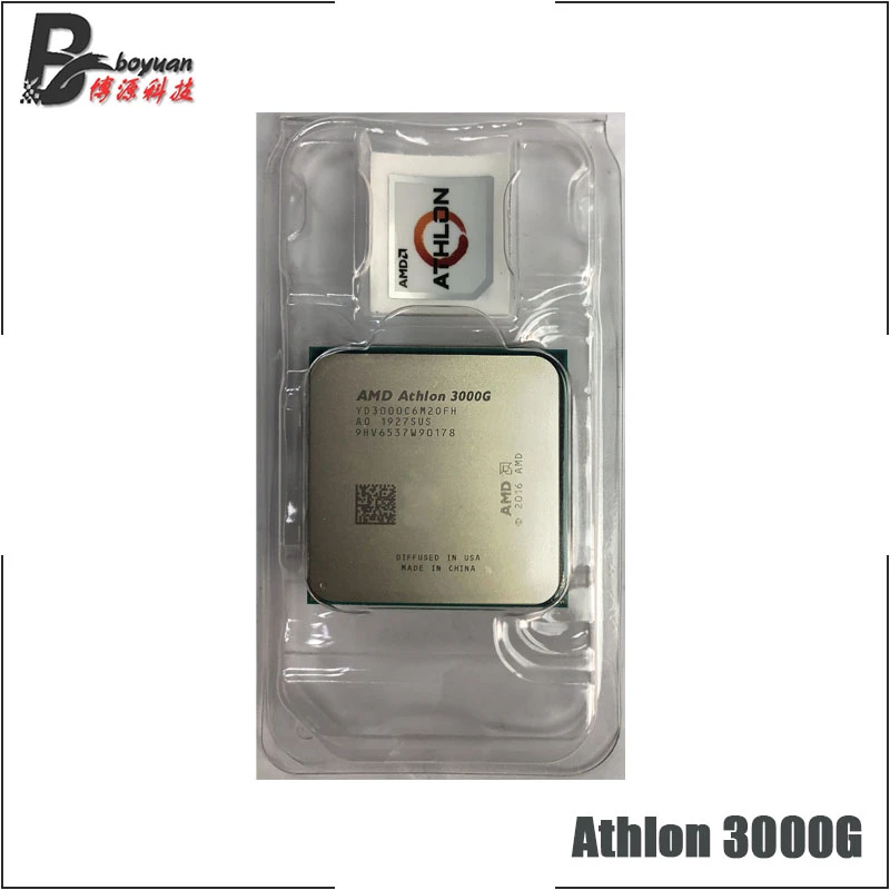 AMD Athlon Pro 3000G ES 3.3 GHz Dual-Core Quad-Thread 35W CPU Processor L3=4M ZD30BSC6M2OFH Socket AM4 AMD Athlon Pro 3000G ES 3.3 GHz Dual-Core Quad-Thread 35W CPU Processor L3=4M ZD30BSC6M2OFH Socket AM4