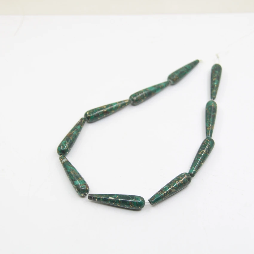 Sea Sediment Imperial Jasper gems Teardrop Pear Drop Beads,Emperor Stone For  Pendants Necklace Charms40x10mm Necklaces Jewelry