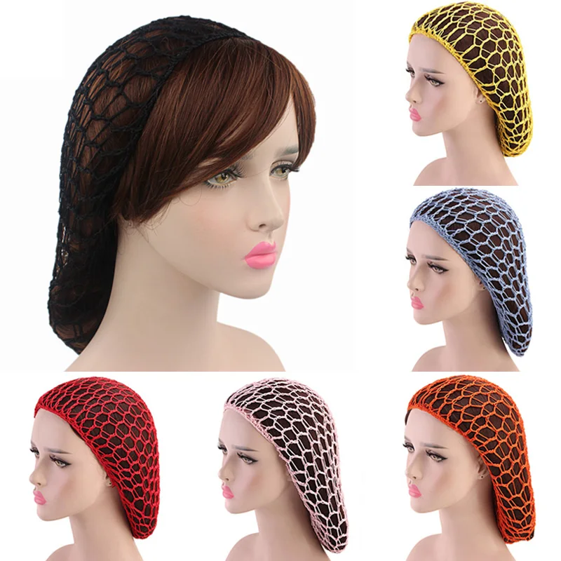 Широкая сетчатая повязка на голову Snood женские аксессуары для волос в виде