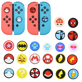 

Joystick Cover Thumb Stick Grip Cap Skin For Mario Nintend Switch NS Joy-Con Controller Pokeball JoyCon Gamepad Thumbstick Case