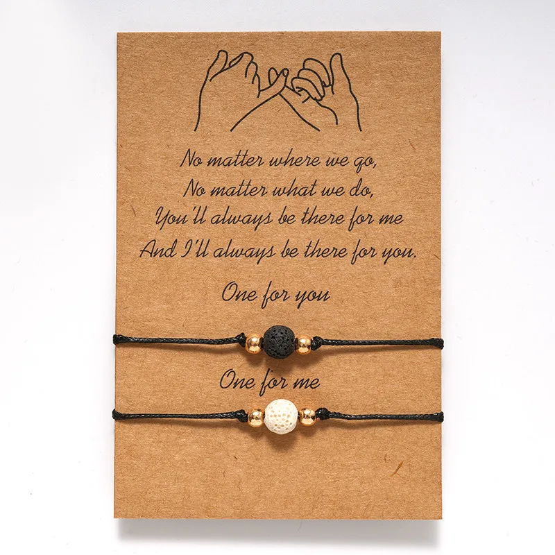 2pcs/set Heart Adjustable Rope Bracelet Set For Women Men 2019 New Minimalist String Couple Bracelets Bohemian Jewelry - Image 6