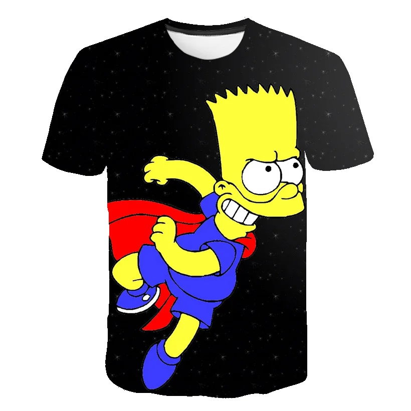 

2020 New T-shirt Simpson printing 3D men's women's T-shirt casual Harajuku cartoon funny children T-shirt