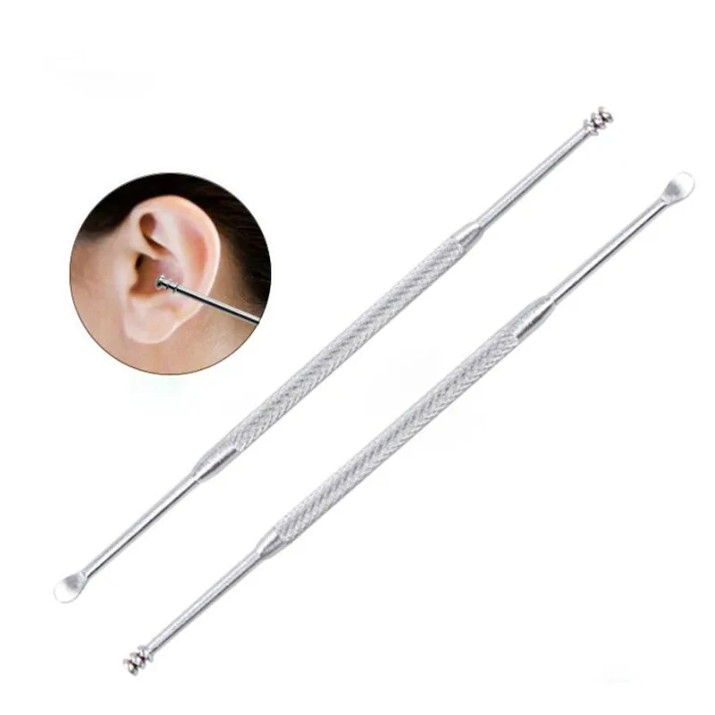 

1PC Double-ended Stainless Steel Spiral Ear Pick Spoon Ear Wax Removal Cleaner Ear Tool Multi-function Portable