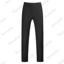 Новые мужские весенние осенние модные деловые повседневные длинные штаны, мужские эластичные прямые официальные брюки размера плюс 26-40