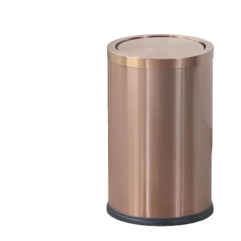 StainlessSteelLuxuryGoldTrashCanBedroomHomeOfficeBathroom
