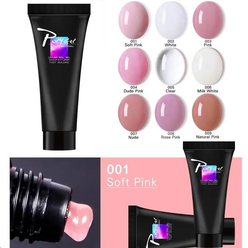 

Saroline Extension Thermal Polygel Color Nail Gel Builder Nail Art Clear Pink Jelly Polygel Crystal UV Building Gel Need Forms