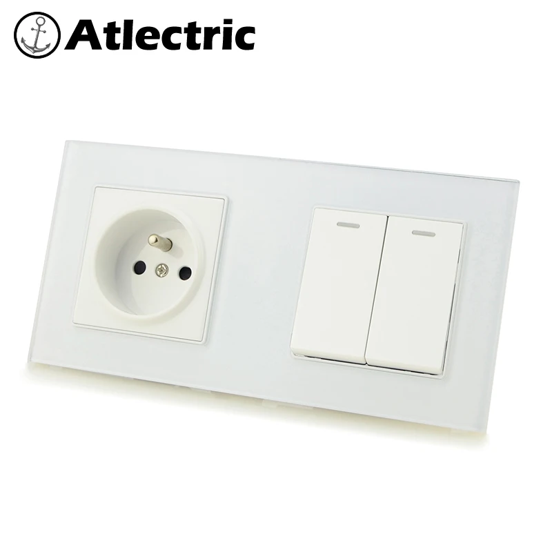 Atlectric FR Стандартный Разъем питания двойная розетка 1 2 3 4 банды ВКЛ/Выкл