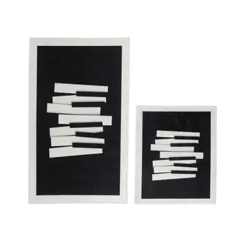 

Elite Lux Rectangular 2'li Bath Mat Pad Piano Black