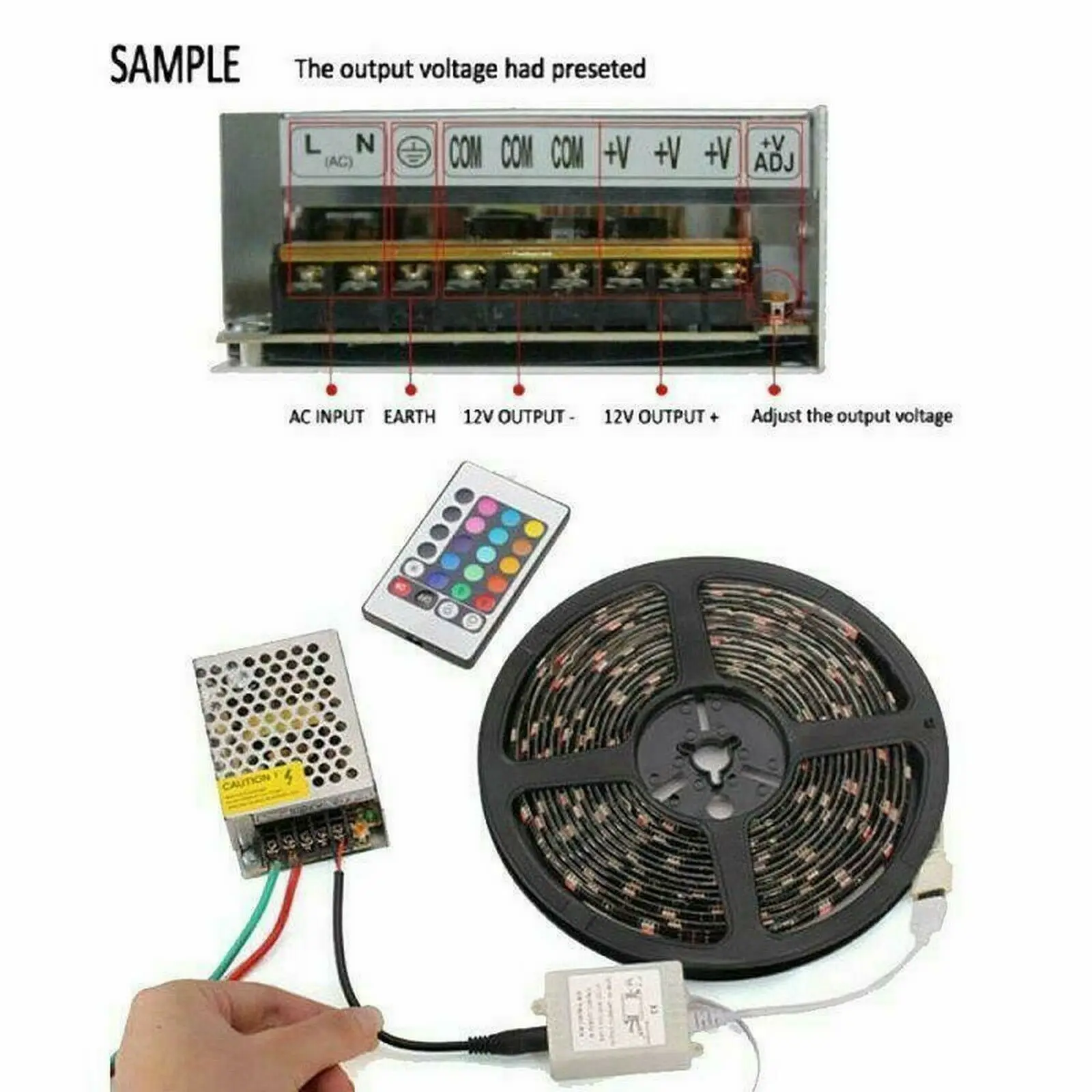 Осветительные трансформаторы DC 5 в 12 В 24 36 адаптер питания 1A 2A 3A 5A 6A 8A 10A 15A 20A