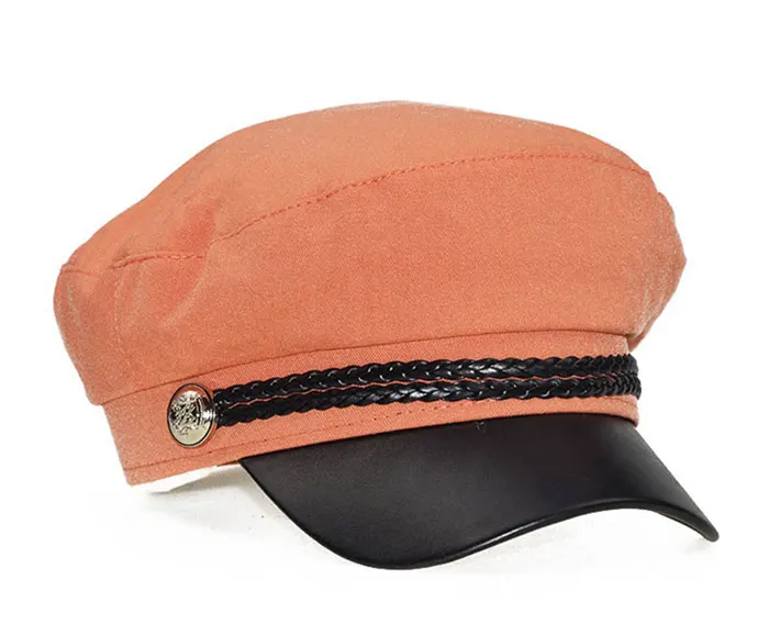 NEW Autumn Octagonal Hats For Women Fat Military Baseball Cap Ladies Solid Caps Women Casual Berets Hat Gorra Militar
