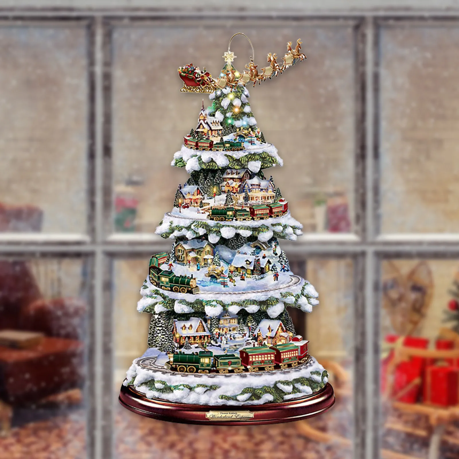 christmas tree train decoration