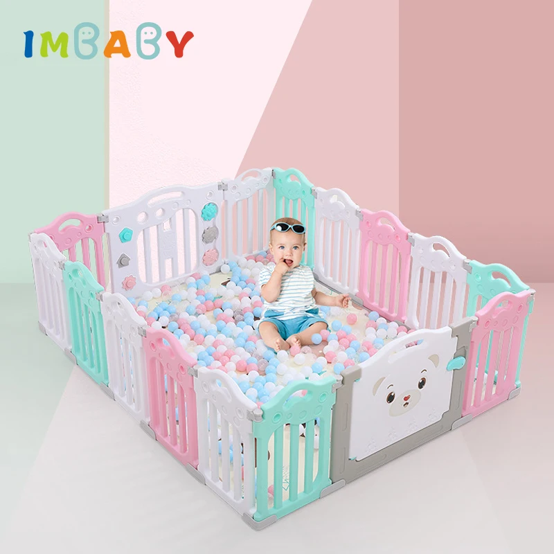 IMBABY многоугольный игровой бассейн для детей съедобные PP детские ограждение