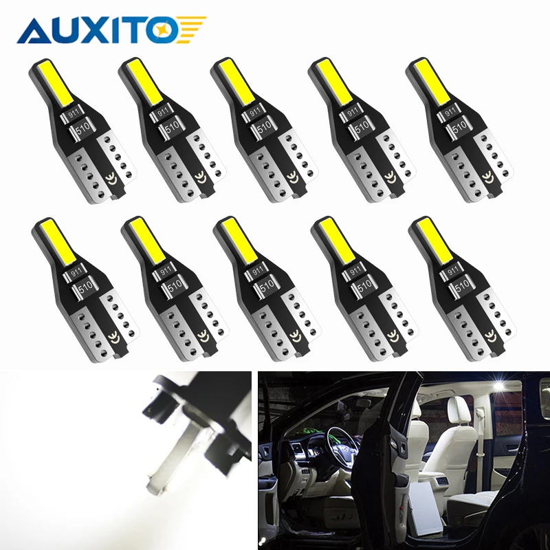 Светодиодная лампа AUXITO T10 белого цвета W5W для салона автомобиля лампы Geely MK Emgrand EC7