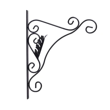 

Patio Home Decor Hanging Plant Bracket Indoor Outdoor Wind Chime Fence Wall Hooks Garden For Flower Pots Retro Iron Screw Mount