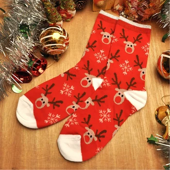 

Christmas Tree Snow Elk Gift Cotton Happy Socks New 2020 Autumn Winter Christmas Socks Men Funny New Year Santa Claus