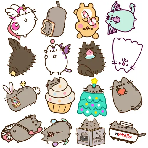 10/30/50pcs Kawaii Chunky Cat Stickers Cute Decorative Stationery Scrapbook Notebook Phone Diary DIY Waterproof Kids Sticker Toy - Image 4