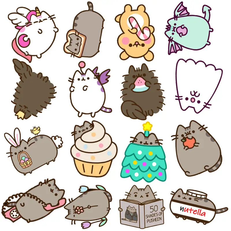 10/30/50pcs Kawaii Chunky Cat Stickers Cute Decorative Stationery Scrapbook Notebook Phone Diary DIY Waterproof Kids Sticker Toy - Image 4