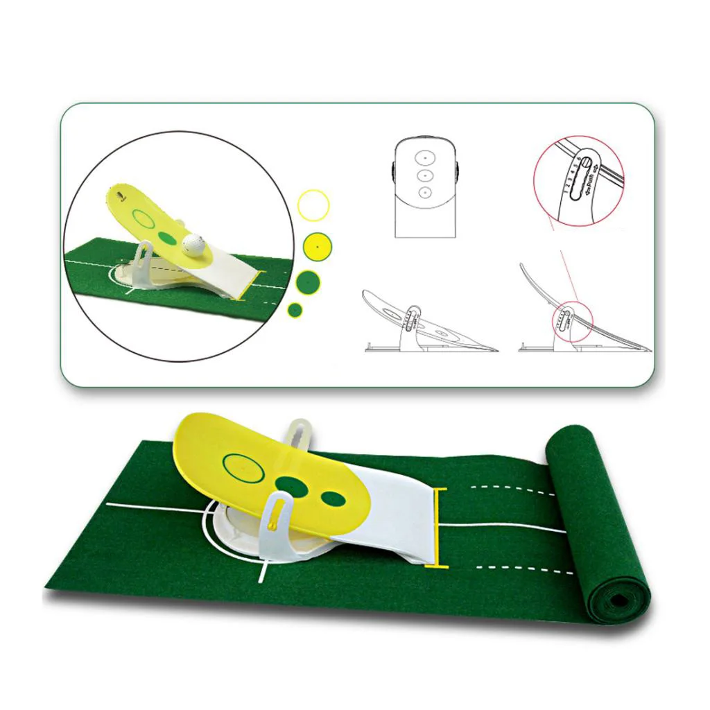 

Golf Putting Trainer Carpet With Removable Hole Plugs Golf Putting Training Accessory