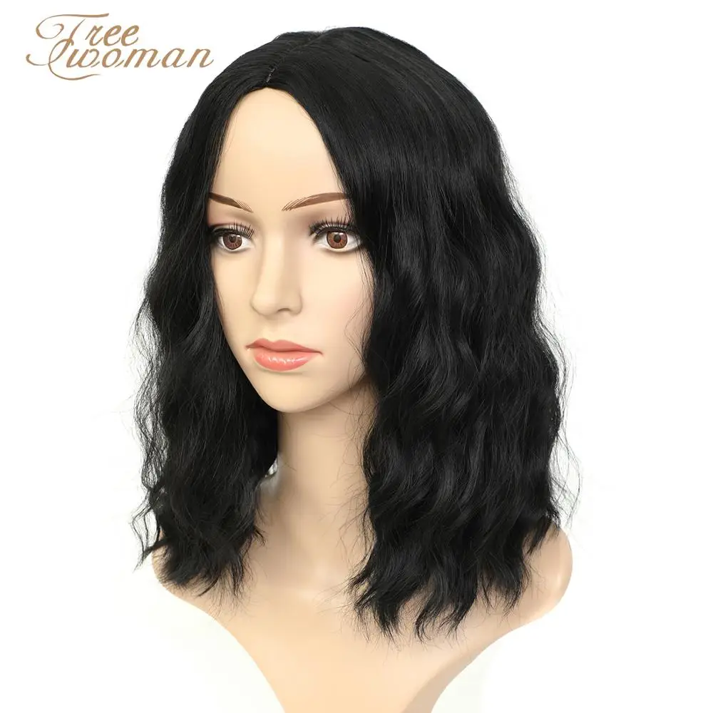Парик FREEWOMAN синтетический для чернокожих женщин термостойкие короткие волнистые