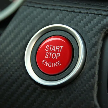 

2pcs Car Engine Start Stop Engine Button Cover For BMW 3 Series E90 92 93 M3 Steering Wheel Button ABS