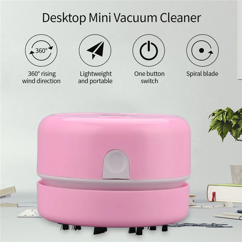 Мини пылесос настольный бытовой беспроводной с поворотом на 360 градусов и USB