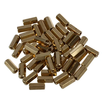 

HTHL-50 Pcs Hexagonal 11mm Length M3 Female Thread PCB Standoff Spacers