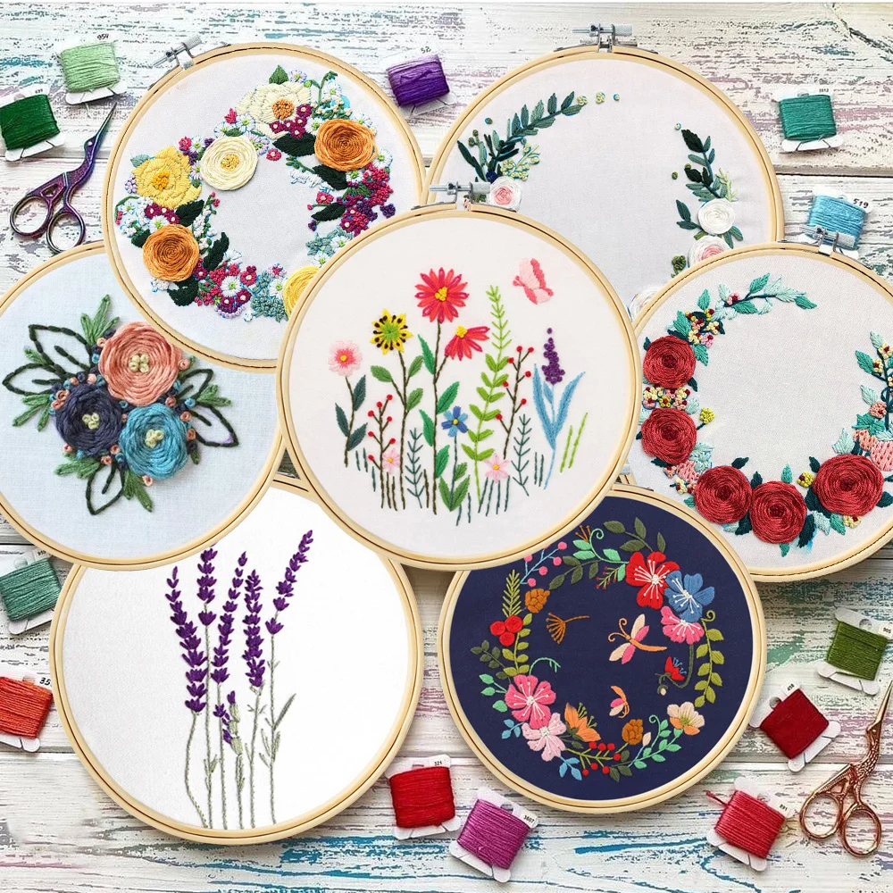 DIY Mushroom Pattern Embroidery Kit with Hoop Needlework Practice for  Beginner Hobby Embroidery Cross Stitch Set Wall Decoration - AliExpress