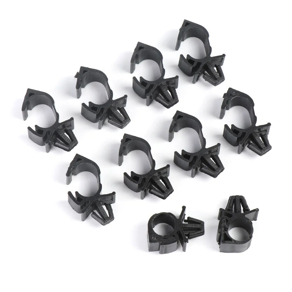 10Pcs Durable Car Wiring Harness Fastener Clips Cable Pipe Tie Wrap Cable Clamp Oil Pipe Beam Line Push Mount Retainer Clip cable clip,cable clamp