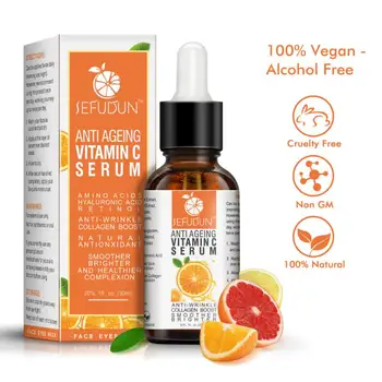 

SEFUDUN 30ml Revitalizing Skin Shrink Pore Moisturizing Essence Lighten Melanin Fine Lines Anti Aging VC Essence Liquid TSLM2