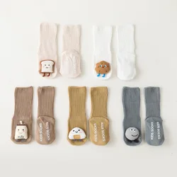 Chaussettes antidérapantes pour bébé, en coton, pour enfant en bas âge 