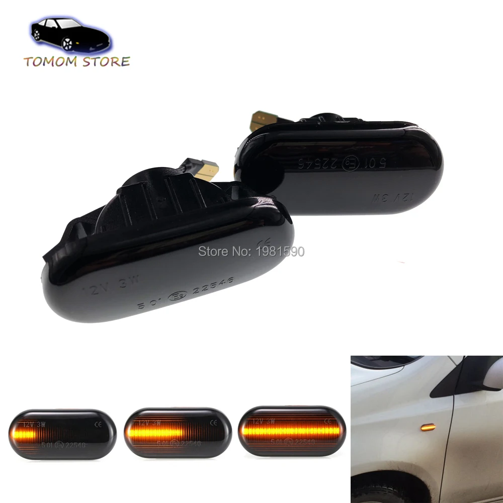 

For Nissan Qashqai J10 Pathfinder R51 Tiida C11 Cube Note Navara D40 Micra 350Z Z33 led dynamic side marker turn signal lights